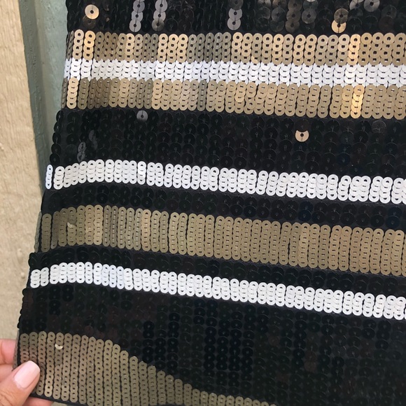 Express black gold white sequin mini xs - Picture 4 of 6